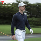 PGM Men's Golf Apparel Long-Sleeve T-Shirt Autumn/Winter Sports Jersey Men's Polo Shirt Seamless Turn-Down Collar
